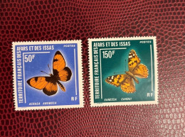 AFARS ET ISSAS 1976 2v Neuf MNH ** Mi YT 438 439 Mariposa Butterfly Borboleta Schmetterlinge Farfalla - Butterflies