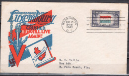 1944 Staehle Cover - WWII Luxembourg, Crushed, But Will Live Again, Washington DC - Lettres & Documents