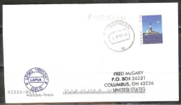 1999 Paquebot Cover, Norway Lighthouse Stamp Used In Vissingen Netherlands - Covers & Documents