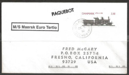 1992 Paquebot Cover, Denmark Stamp Used In Goteborg, Sweden - Lettres & Documents