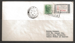 1963 Paquebot Cover, US Credo And Jackson Stamps Used In Barbados - Covers & Documents