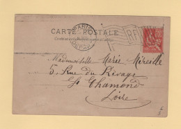 Paris Depart - 1904 - Flamme Drapeau RF - Mechanical Postmarks (Advertisement)