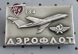 AEROFLOT Tupolev Tu 134 Airlines Airplain Aviation, Plane Russia CCCP Pin - Luftfahrt