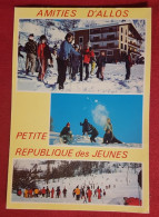 CPM - Amitiés Allos - Sainte Brigitte Haute - Petite République Des Jeunes ( Ski, Skieur, Skieurs  ) - Altri & Non Classificati