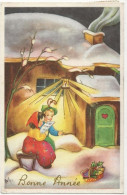 406 - Enfants Dans La Neige - Bonne Année - Children's Drawings