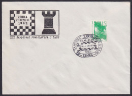 .Yugoslavia, 1963-11-25, Bosnia, Zenica, Chess Championship, Special Postmark & Cover - Other & Unclassified