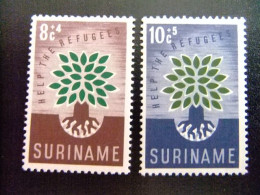 L 59 SURINAM 1960 / AÑO DEL REFUGIADO - WORLD REFUGEE YEAR / YVERT 332 - 333 MNH - Rifugiati