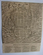 Carte Originale Sardaigne Cagliari Calaris Die Hauptstatt 1550 - Other & Unclassified