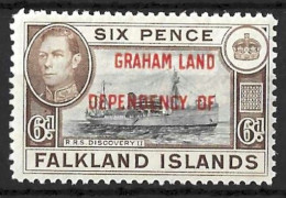FALKLAND Is..deps....." GRAHAM Is..".....KING GEORGE VI...(1936-52..).." 1944..".....6d  .....SGA6.......MNH.... - Falkland Islands