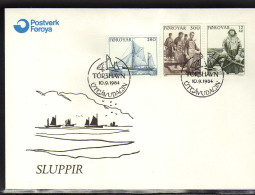 Iles  Feroe -1984 -   7  FDC -    Peche - Pecheurs - Voilier - Féroé (Iles)