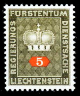 LIECHTENSTEIN DIENSTMARKEN 1968 Nr 45 Postfrisch X2A691E - Official