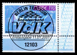 BRD 2001 Nr 2160 ZENTR-ESST ECKE-OLI X2CBB4E - Used Stamps