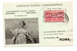 ITALIA - TORINO - Commemorativa, Esperimento Posta Aerea -viagg.1917- LUG 2022-06 - Transports