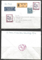 1974 Registered Bank Cover, Wien To NY, Backstamp - Covers & Documents