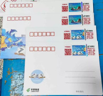 China Self Service Lottery Ocean Museum Day TS71，2cover+2pcs - Buste
