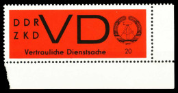DDR DIENST VD Nr 3y Postfrisch ECKE-URE X5689DA - Autres & Non Classés