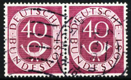 BRD DS POSTHORN Nr 133 Gestempelt WAAGR PAAR X57A6C6 - Used Stamps