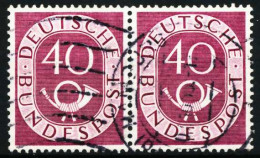 BRD DS POSTHORN Nr 133 Gestempelt WAAGR PAAR X57A6C6 - Usados