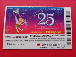 Tokyo Disney Resort Park With Fée Clochette Stocholder's Passport 25 Years Birthday (TA0322 - Disney