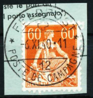 SCHWEIZ 1917 Nr 140z Gestempelt Briefstück Zentrisch X697002 - Oblitérés