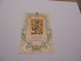 Invocations à Notre Dame Du Perpétuel Secours Prière Image Pieuse Religieuse Holly Card Religion Saint Santini Sainte - Devotion Images