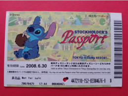 Tokyo Disney Resort Park With Stitch  Stocholder's Passport (TA0322 - Disney