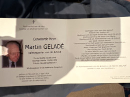 Eerwaarde Heer Martin Gelade Aalmoezenier Van Arbeid *1924 Stevoort Pastor Feeeratie Gingelom +2012 St.-Truiden Gelinden - Obituary Notices