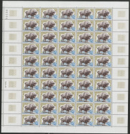 N° 1794 40 Ct BISONS D'EUROPE Feuille Complète 50 Ex Neufs ** MNH Cote 20 € Voir Suite - Feuilles Complètes