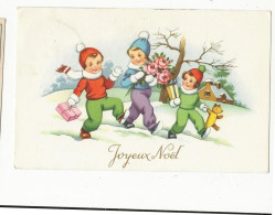 419 - Enfants Dans La Neige- Joyeux Noël - Kinder-Zeichnungen