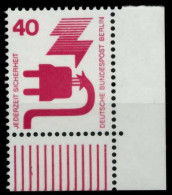 BERLIN DS UNFALLV Nr 407 Postfrisch ECKE-URE X702E12 - Unused Stamps