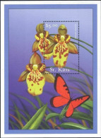 St Kitts - 2001 - Flowers: Orchids - Yv Bf 32 - Orchideen