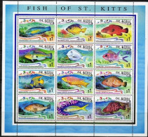 St Kitts - 1997 - Fish - Yv 854/65 - Fishes