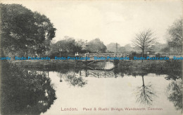 R649100 London. Pond And Rustic Bridge. Wandsworth Common. K. L - Other & Unclassified