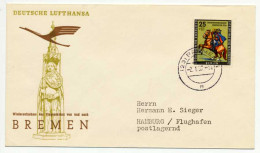BERLIN 1956 Nr 158 92A LUFTHANSA BRIEF EF X73293A - Lettres & Documents