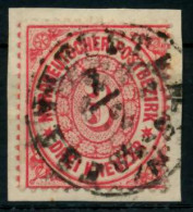 NORDDEUTSCHER BUND NDP Nr 21 Zentrisch Gestempelt Briefstück X839476 - Oblitérés