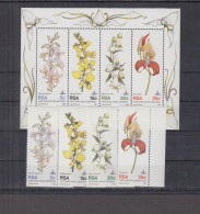 South Africa - 1981 - Orchids - Yv 590/93 + Bf 12 - Sonstige & Ohne Zuordnung