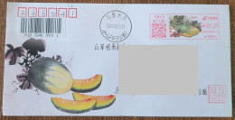 China Cover "Hami Claw" (Urumqi) Colored Postage Machine Stamped First Day Actual Sent Art Cover - Buste