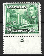 CYPRUS.....KING GEORGE VI...(1936-52..)....HALFp...... MARGINAL... ......MH... - Cyprus (...-1960)