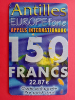 ANTILLES EUROPEfone 150F 22.87 Euros NO CN Sans N° Verso Dummy Essai (TM0320 - Antille (Francesi)