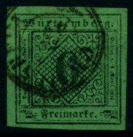 WÜRTTEMBERG AUSGABE VON 1851 Nr 3b Gestempelt Gepr. X6BBB62 - Oblitérés