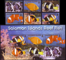 Solomon Is - 2001 - Fish - Yv 876/81 + Bf 61 - Fishes