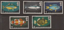 Solomon Is - 1972 - Fishes - Yv 217/19 + 221+ 226 - Fishes