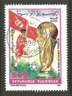 TUNISIA. 1998. 500 WORLD CUP FOOTBALL USED EL KANTAOUI POSTMARK. - Tunisie (1956-...)