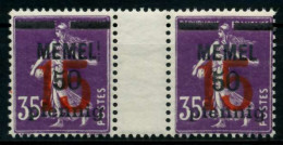 MEMEL 1921 Nr 48ZW Postfrisch ZW-STEG PAAR X6F4C32 - Memelland 1923