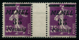 MEMEL 1922 Nr 84ZW Postfrisch ZW-STEG PAAR X6F4CB2 - Memel (Klaïpeda) 1923