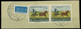 BRD 1952 Nr 160 Zentrisch Gestempelt WAAGR PAAR Briefstück X89C76E - Used Stamps