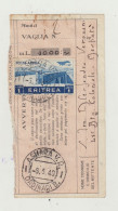 TAGLIANDO - RICEVUTA VAGLIA - ASMARA V.R. ORDINARI B DEL 1940 WW2 - Eritrea