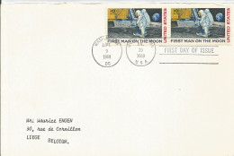 FDC - MOON LANDING - JUL 20 1969 - ATTENTION POUR ENVOI : FORMAT > NORMAL - 1961-1970