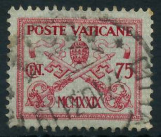 VATIKAN 1929 Nr 7 Zentrisch Gestempelt X3F980A - Used Stamps