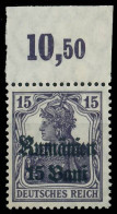 BES. 1WK D-MV RUMÄNIEN Nr 10 POR Ungebraucht ORA X42D6DA - Bezetting 1914-18